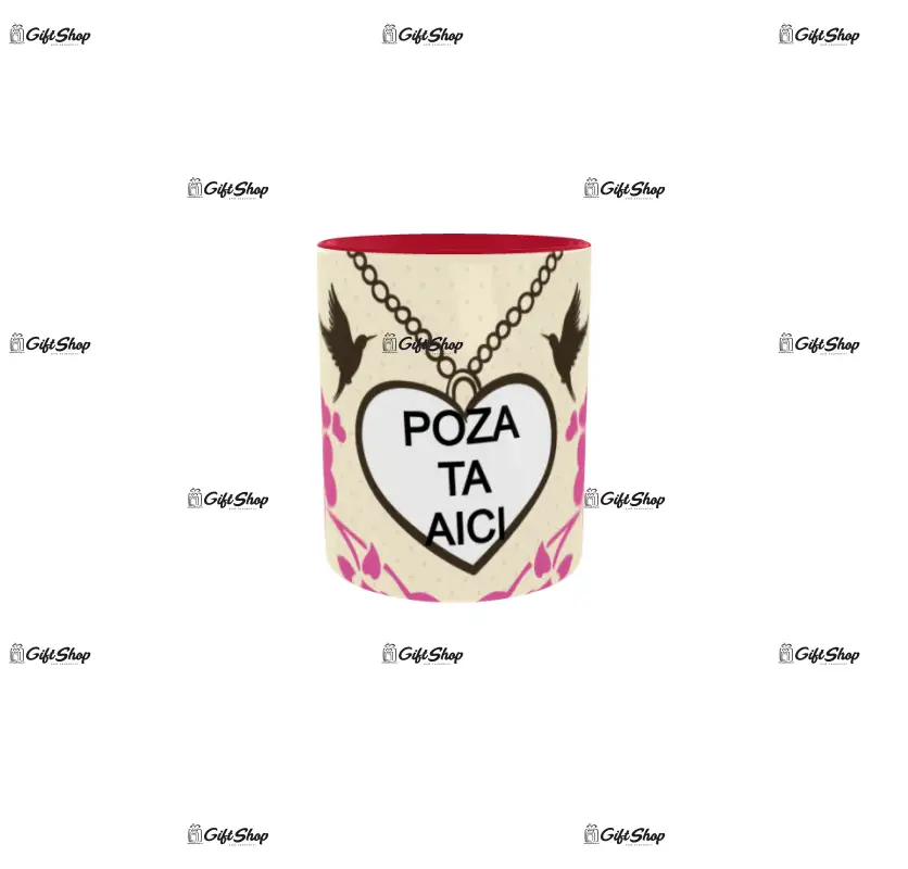 Cana personalizata cu poza si text, 330ml, model 3346